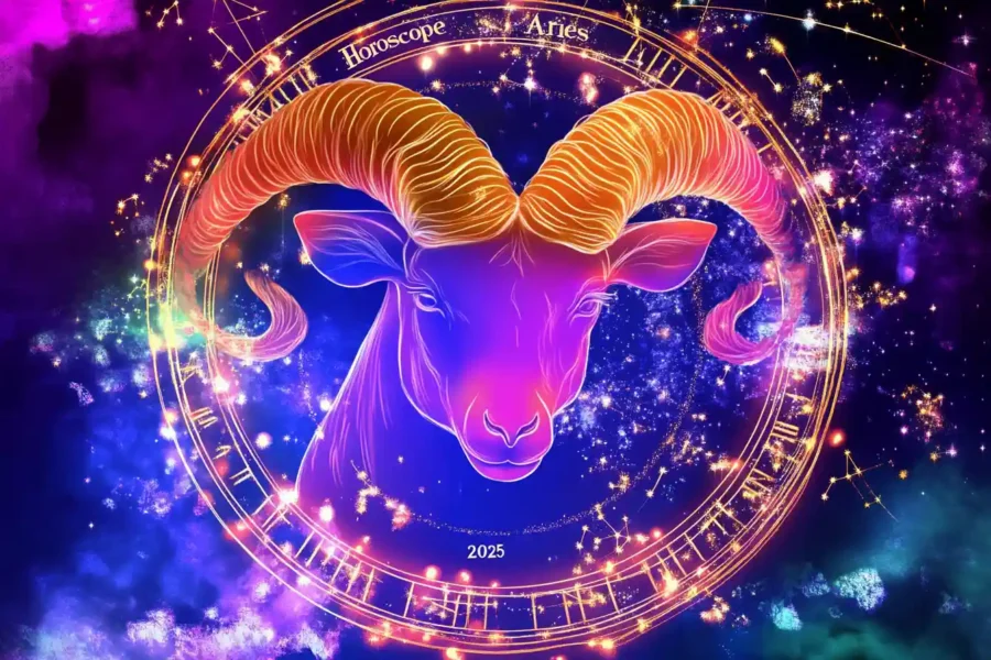 Aries horoscope May 2025 – abstract cosmic zodiac art