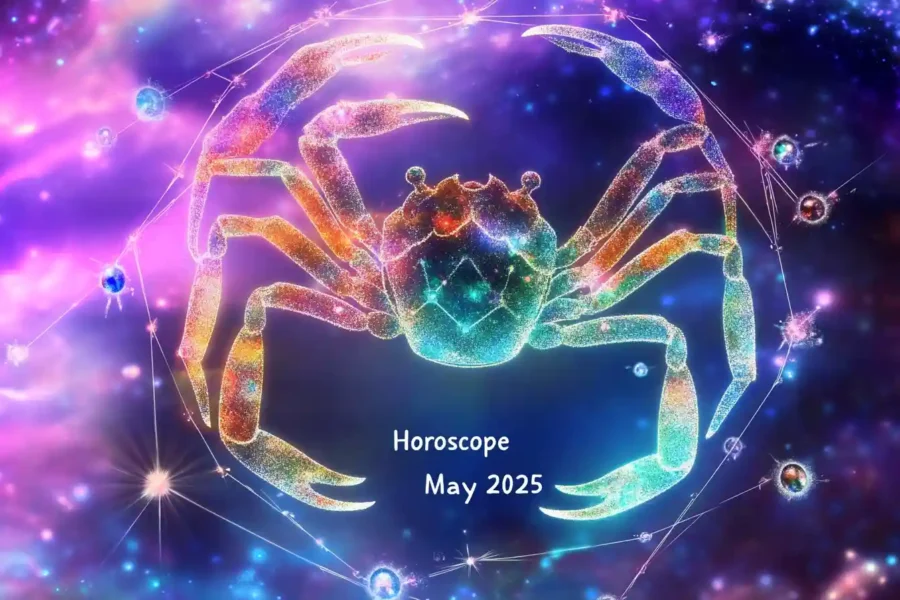 Cancer horoscope May 2025 – abstract cosmic zodiac art
