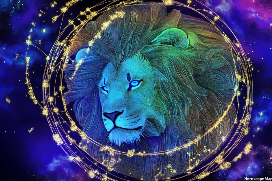 Leo horoscope April 2025 – abstract cosmic zodiac art