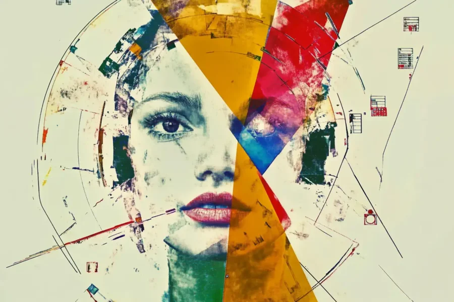 Abstract depiction of fading zodiac constellations symbolizing love drifting away