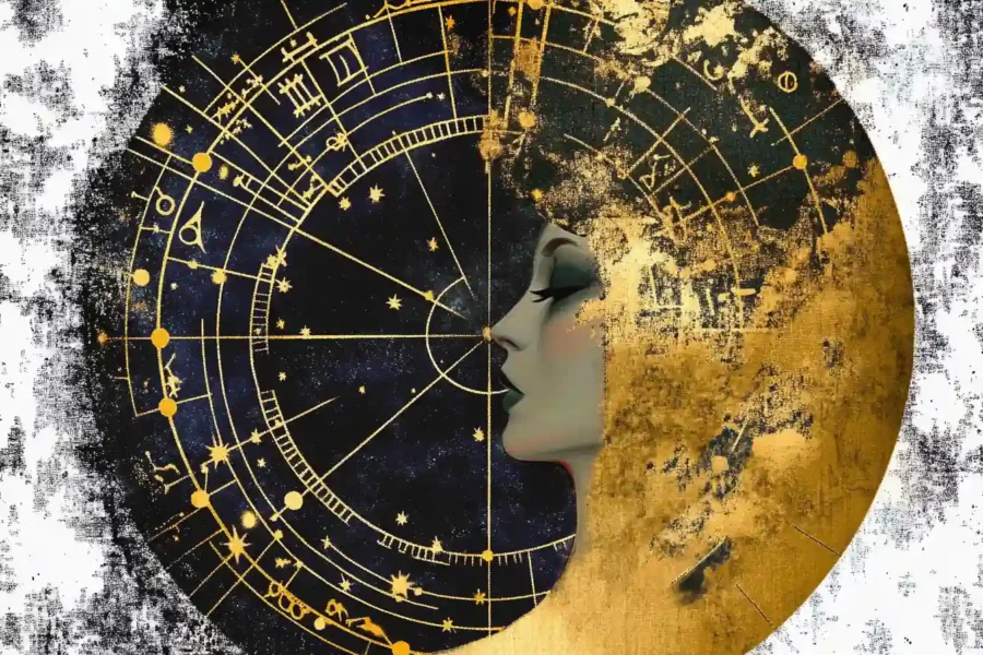 Abstract zodiac signs fading into cosmic mist, symbolizing unattainable desires